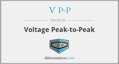What does V P-P stand for?